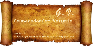 Gaunersdorfer Veturia névjegykártya